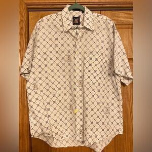 Gant Salty Dog Vintage Shirt Mens Large White Imperial Poplin Golf Print